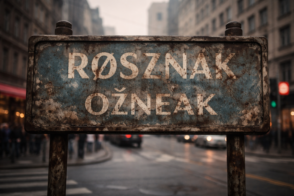 skylte med proto-slavikst språk