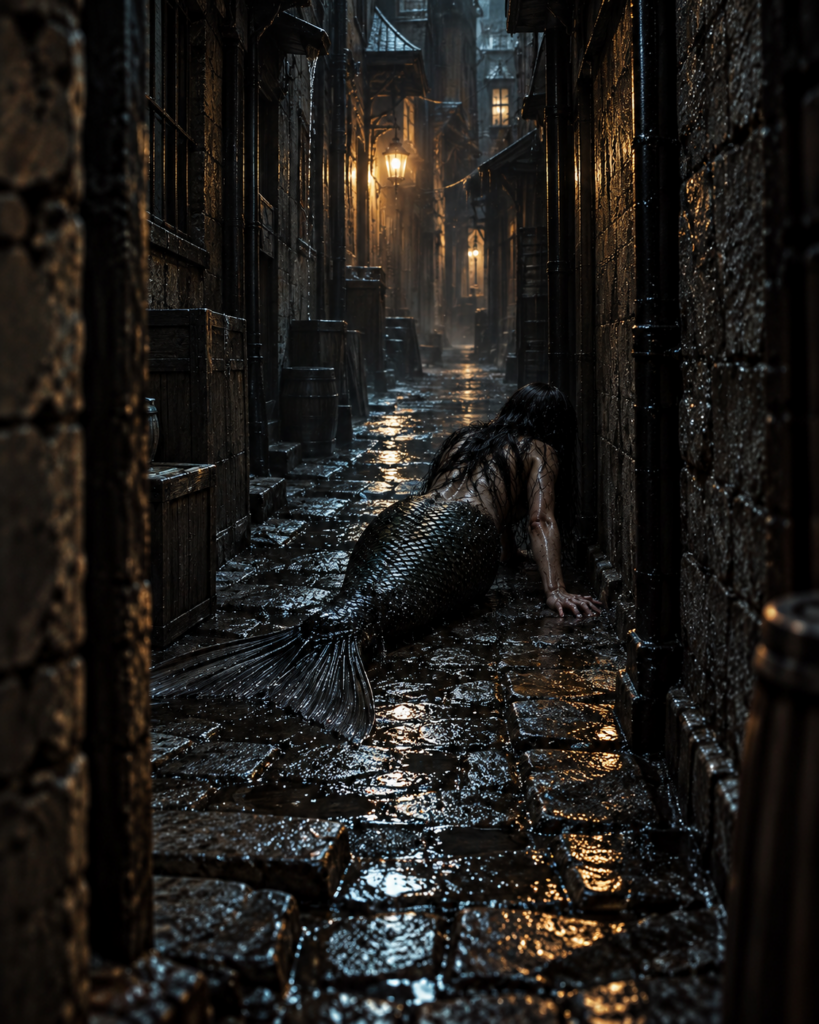 mermaid in alley