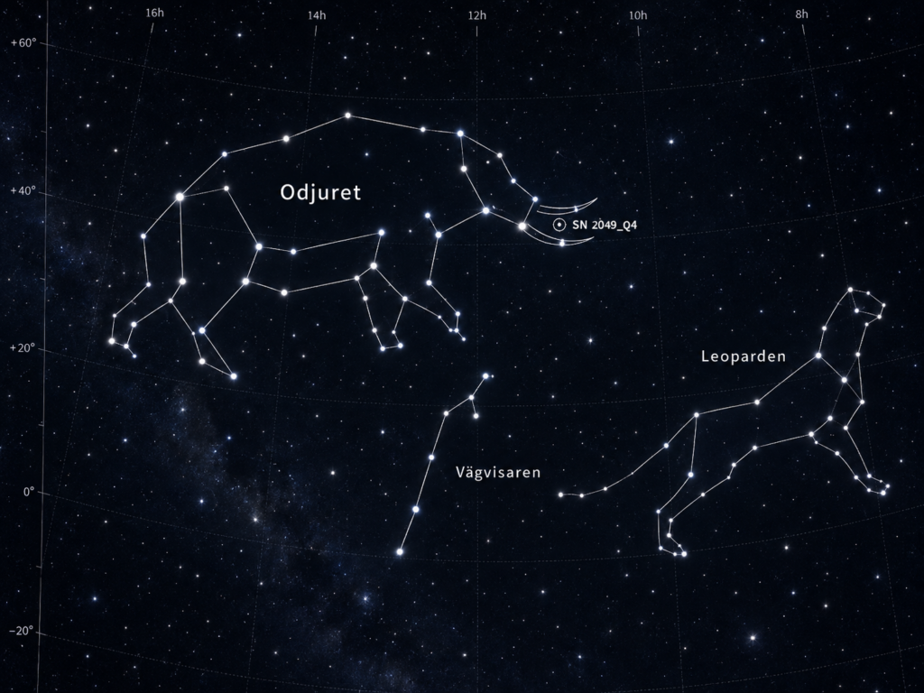 Starmap including supernova